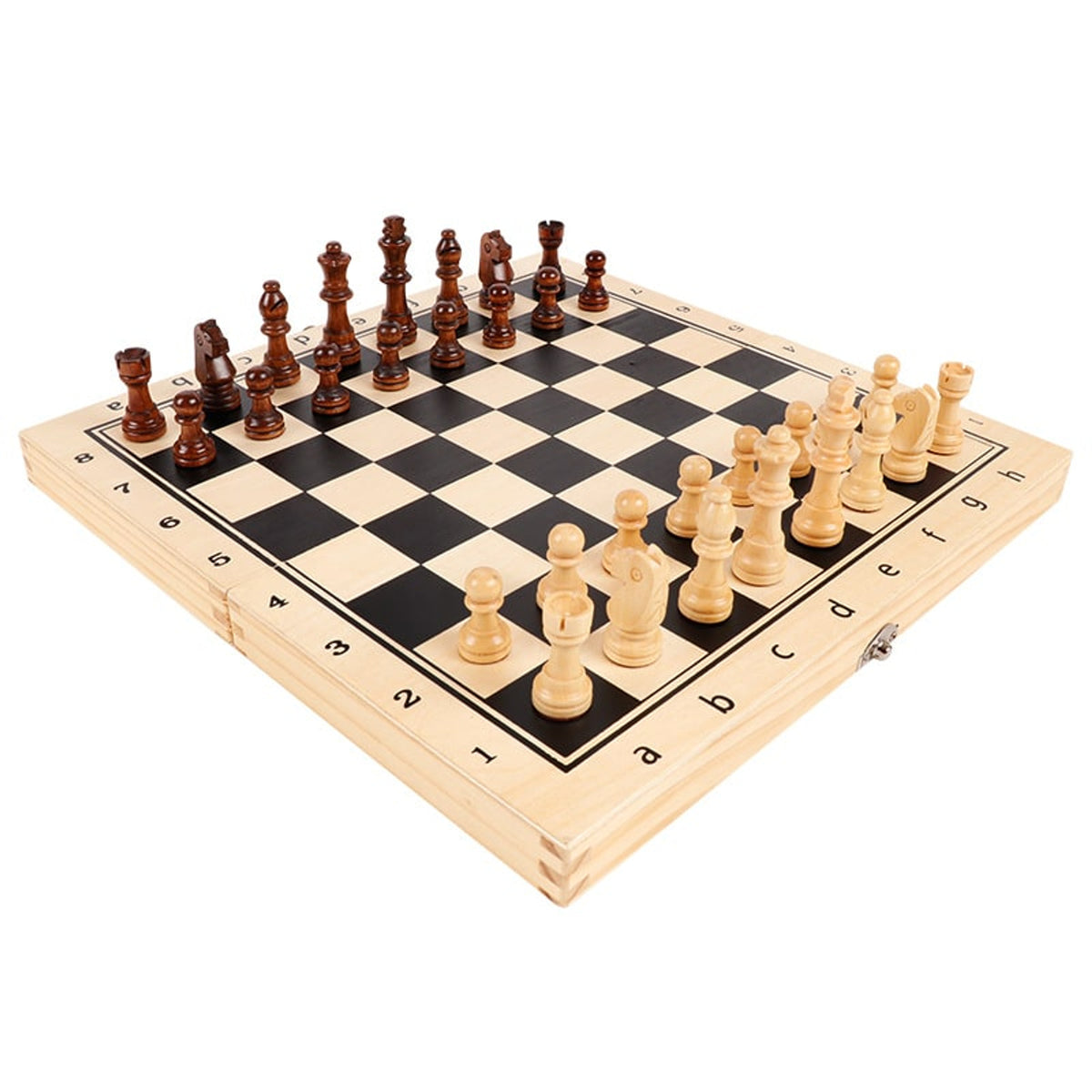 Magnetic Wooden Chess Set With Folding Board - Image 5