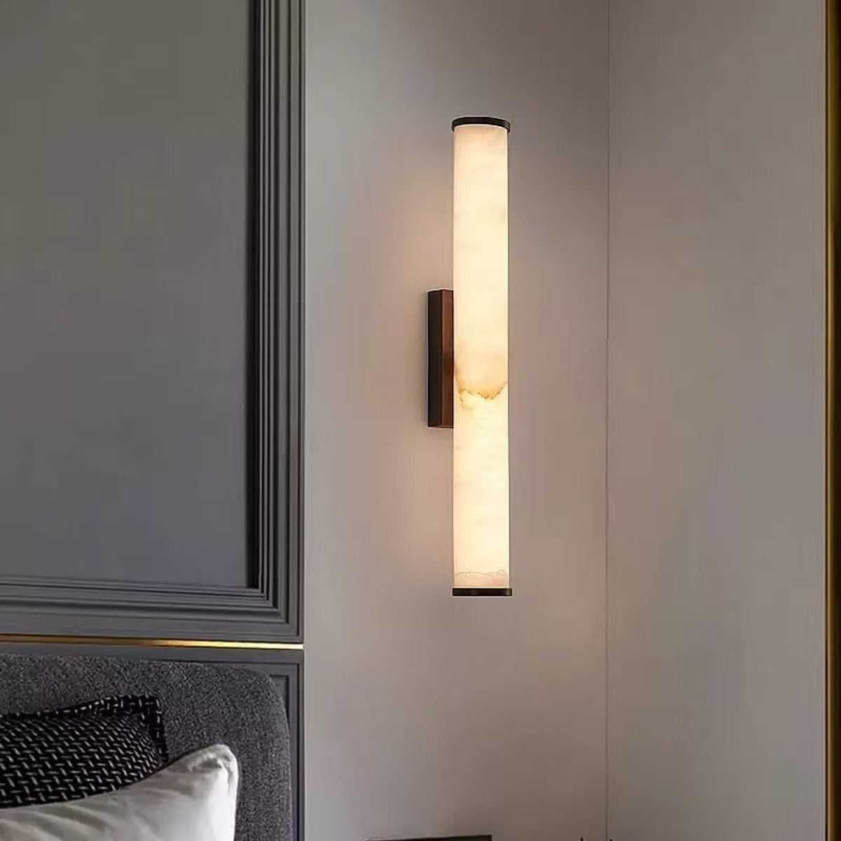 Marble Wall Lamp With Cylindrical Shade - Image 5
