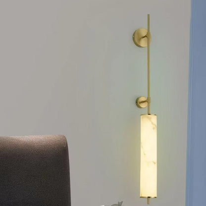 Marble Wall Lamp With Cylindrical Shade - Image 6