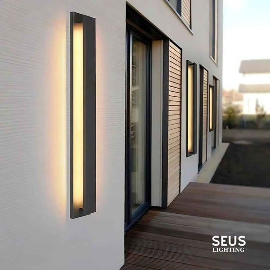 Matte Black Aluminum Outdoor Wall Light With Dimmable Function - Image 1