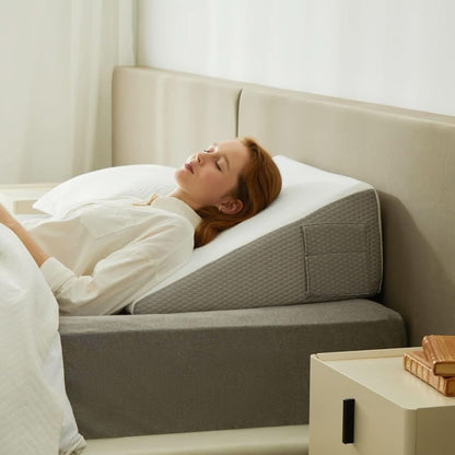 Memory Foam Wedge Pillow With Cooling Gel Cover - Image 2