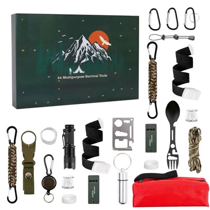Men's Christmas Advent Calendar With 24 Outdoor Tools For Adventure - Image 2