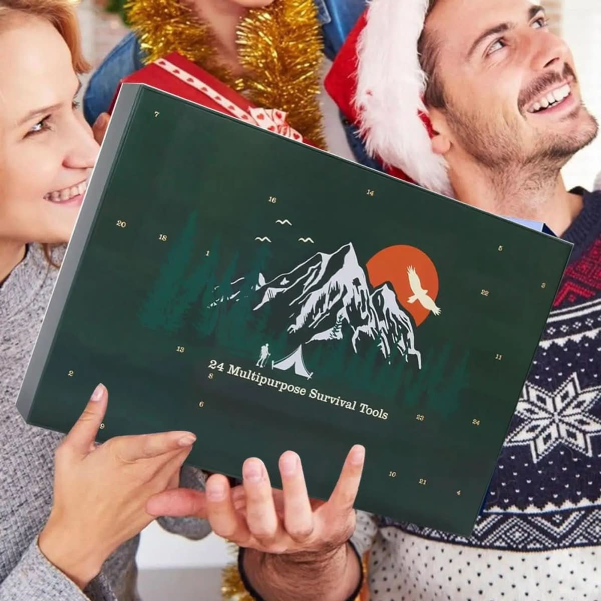 Men's Christmas Advent Calendar With 24 Outdoor Tools For Adventure - Image 7