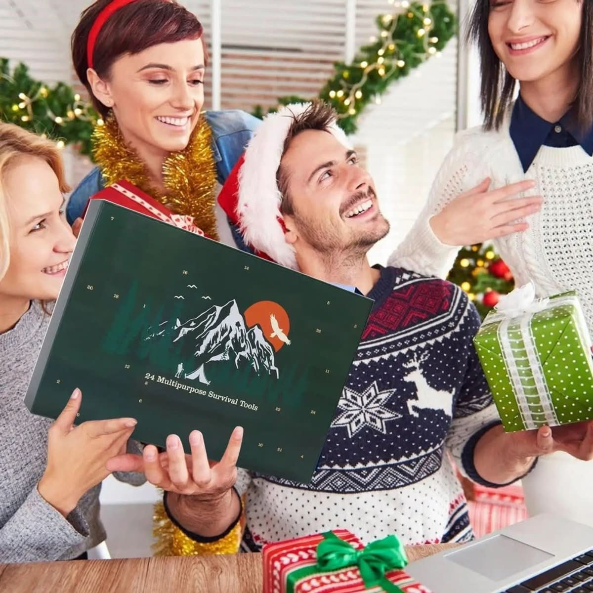 Men's Christmas Advent Calendar With 24 Outdoor Tools For Adventure - Image 4