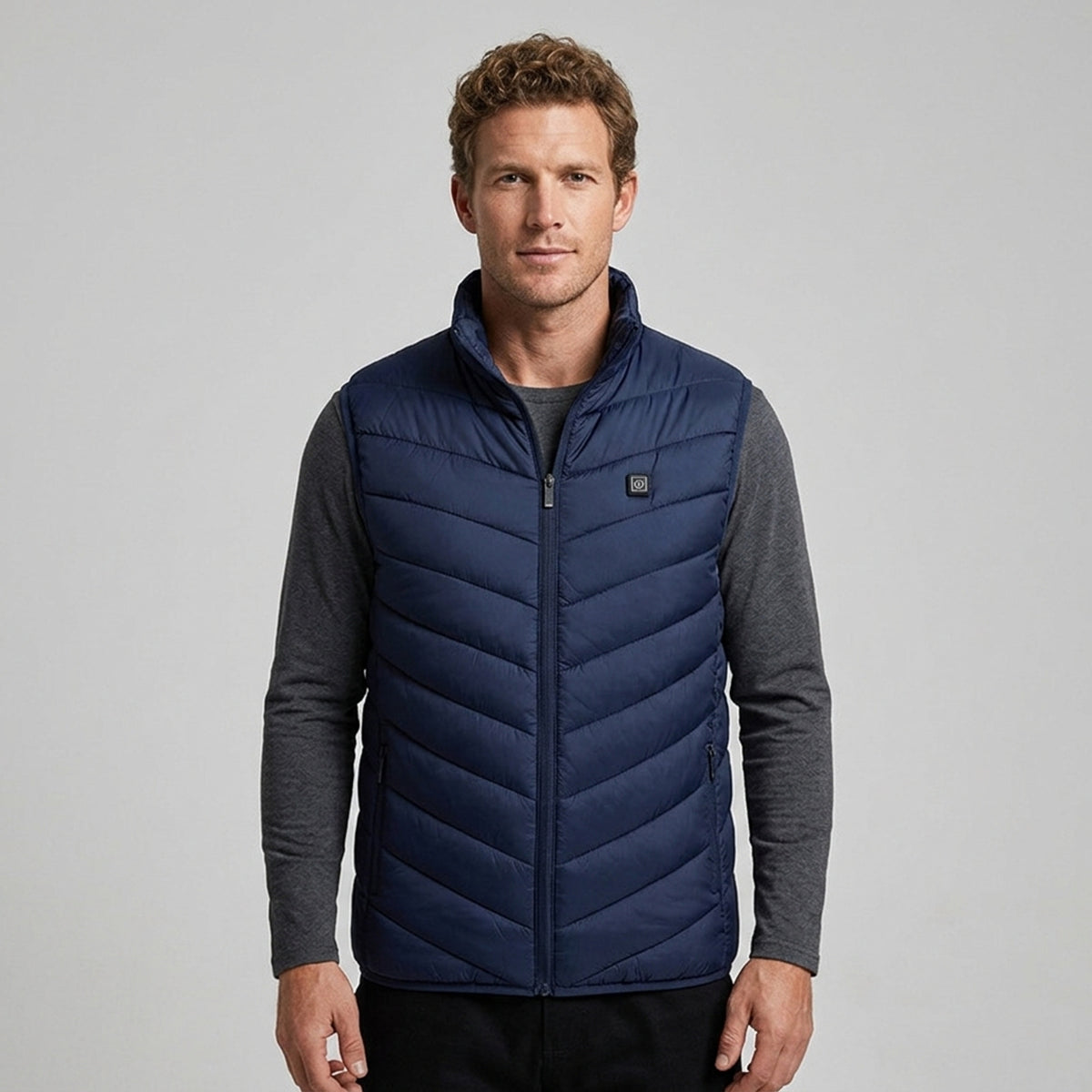 Men's Heated Vest For Men With USB Charging Stand Collar And Built-In Heating Zones - Image 9