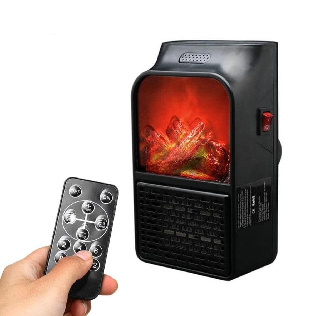Mini Electric Fireplace Warmer For Instant Cosy Heat - Image 2