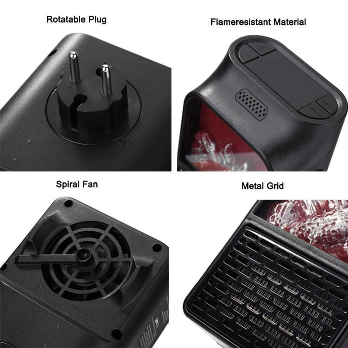 Mini Electric Fireplace Warmer For Instant Cosy Heat - Image 8