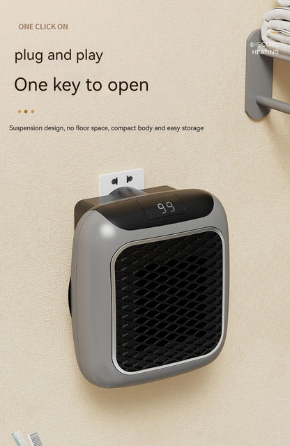 Mini Fan Heater Wall-Mounted With Digital Temperature Control - Image 9