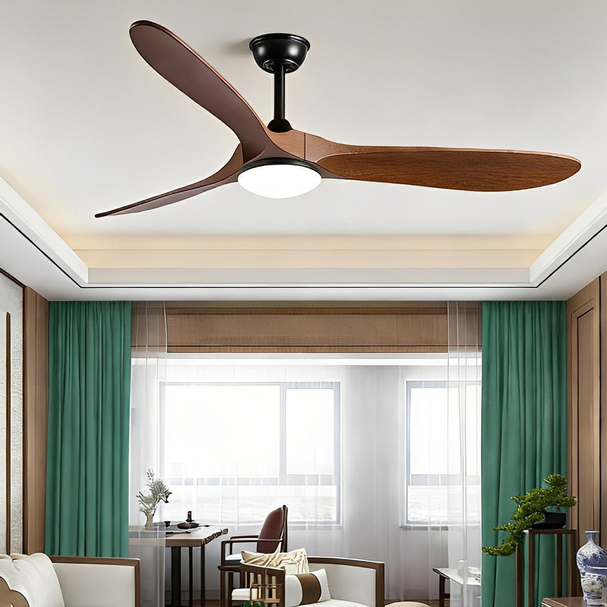 Modern Ceiling Fan With Light And Remote Control - Image 1