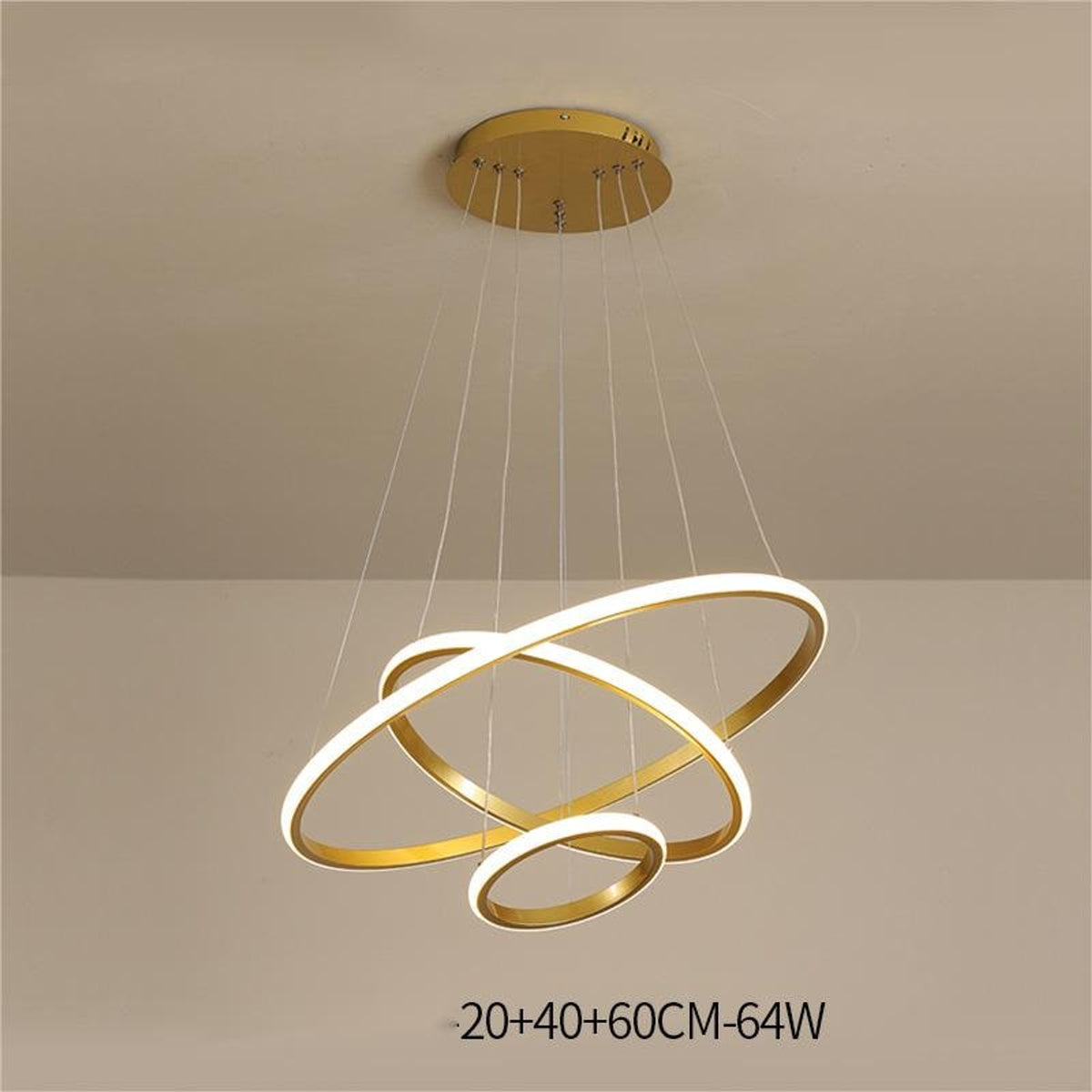 Modern Circular Ring Aluminum Alloy Chandelier Lamp - Image 2