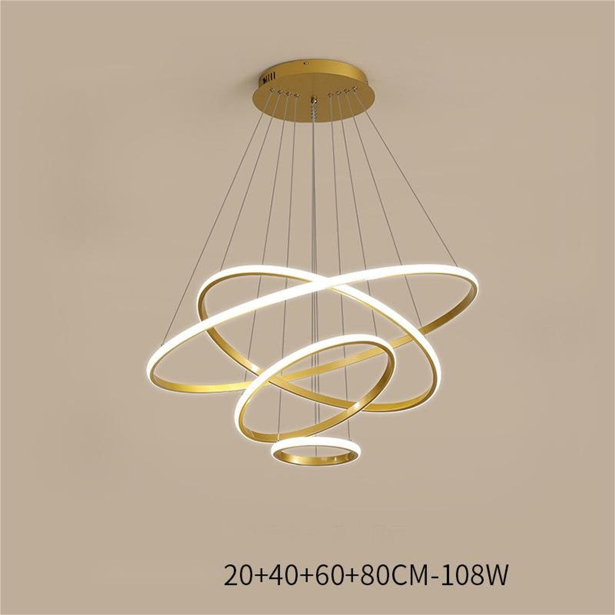 Modern Circular Ring Aluminum Alloy Chandelier Lamp - Image 3
