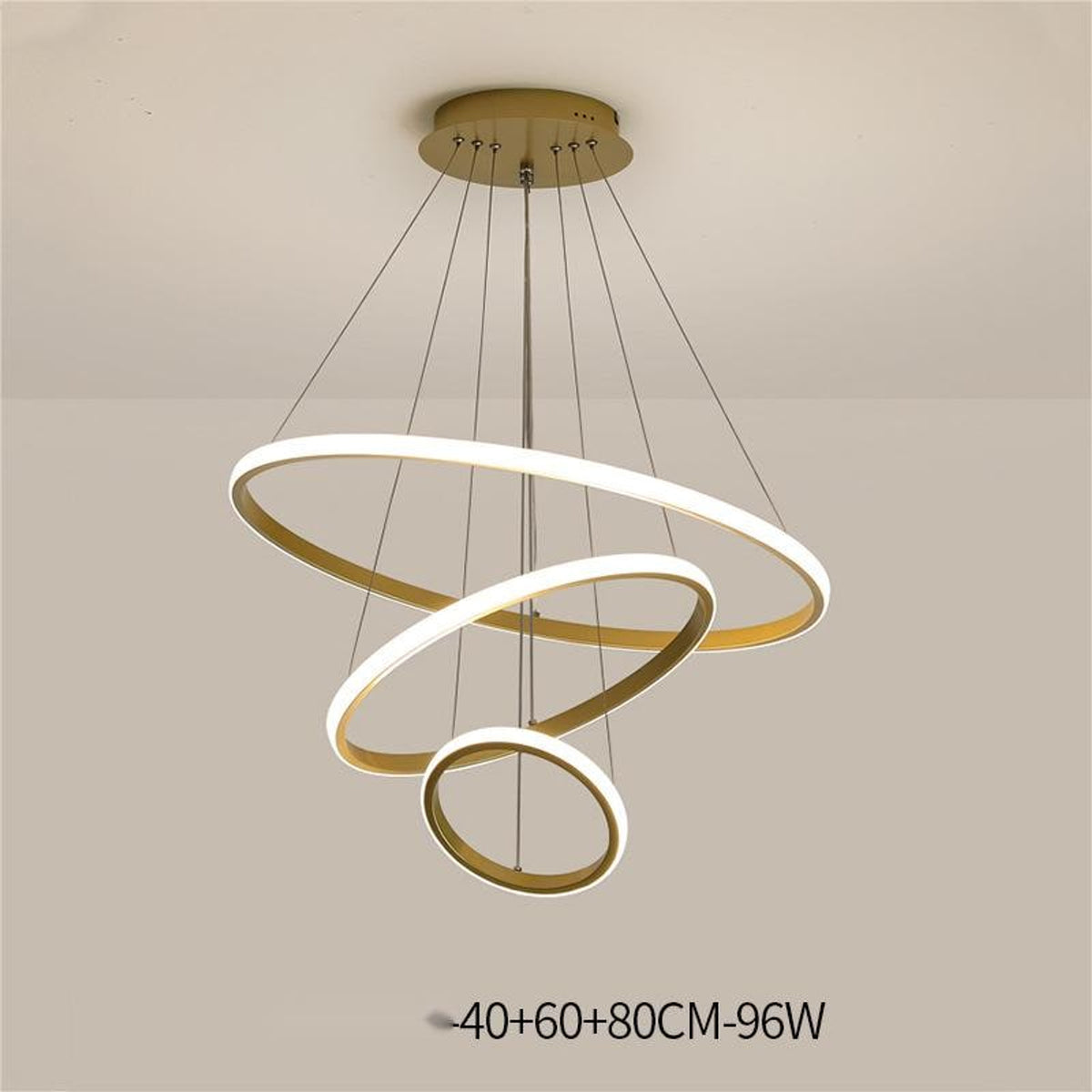Modern Circular Ring Aluminum Alloy Chandelier Lamp - Image 5