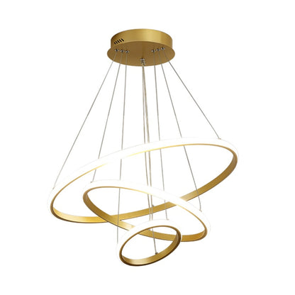 Modern Circular Ring Aluminum Alloy Chandelier Lamp - Image 6