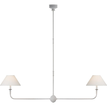 Modern Linear LED Chandelier With Fabric Shades - Image 7