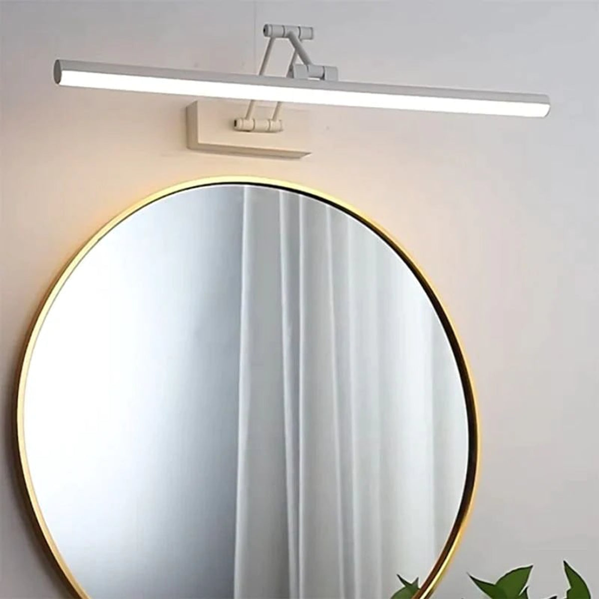Modern Linear Metal LED Wall Lamp With Mirror Front - Image 4