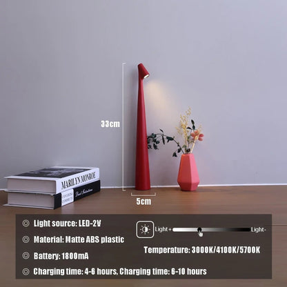 Modern Minimalist Rechargeable LED Table Lamp With Touch Dimmable - Image 4