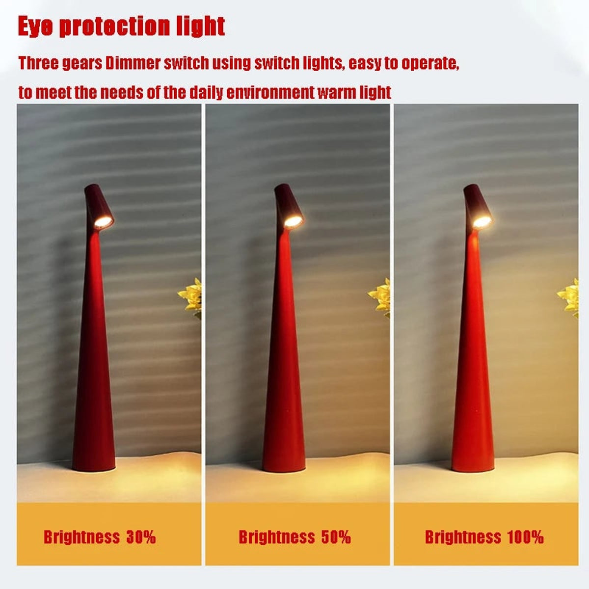 Modern Minimalist Rechargeable LED Table Lamp With Touch Dimmable - Image 5