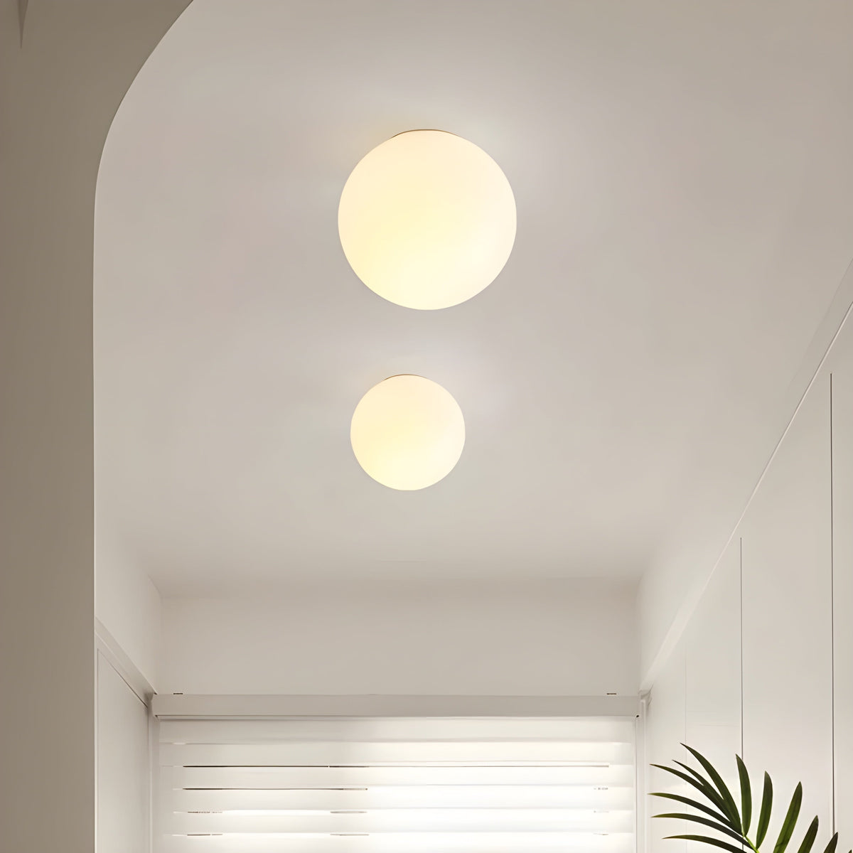 Modern Round Frosted Glass Wall Lamp - Image 5