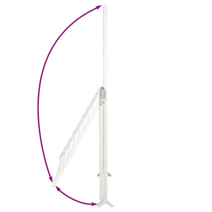 Modern White Extendable Clothes Airer 53-90 Cm For Bathtub Or Floor With Sturdy Foldable Frame That Saves Space - Image 5