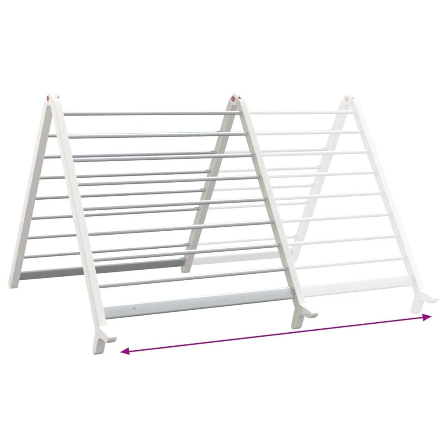 Modern White Extendable Clothes Airer 53-90 Cm For Bathtub Or Floor With Sturdy Foldable Frame That Saves Space - Image 4