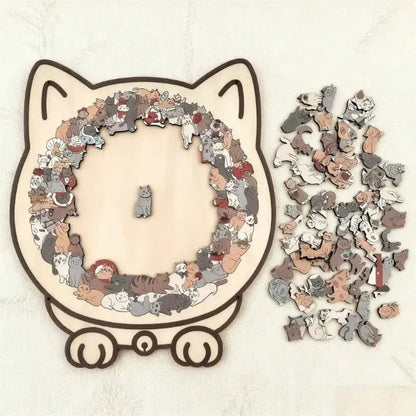 Morandi Wooden Cat Puzzle 135 Piece Calming Jigsaw For Adults - Image 6