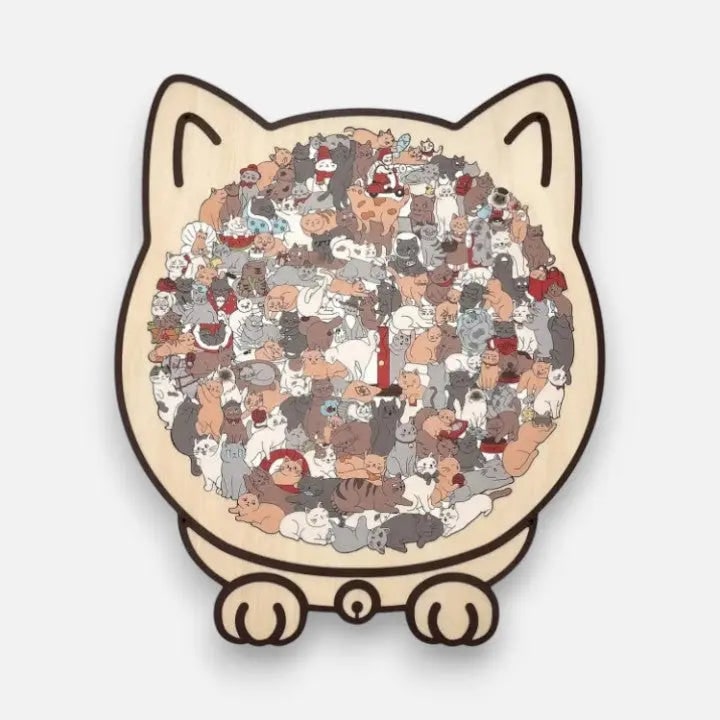 Morandi Wooden Cat Puzzle 135 Piece Calming Jigsaw For Adults - Image 7
