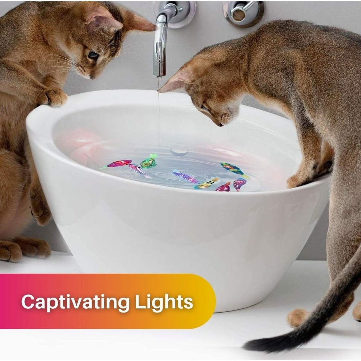 Motion Activated Cat Toy With Light-Up Swimming Fish And Motor Action - Image 9