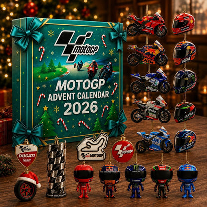 Moto Gp Advent Calendar 24 Day Christmas Countdown With Toy Motorcycles And Helmets - Image 1
