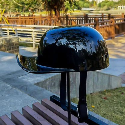 Motorcycle Helmet With Classic Cap Style Dot Approved For Men - Image 8