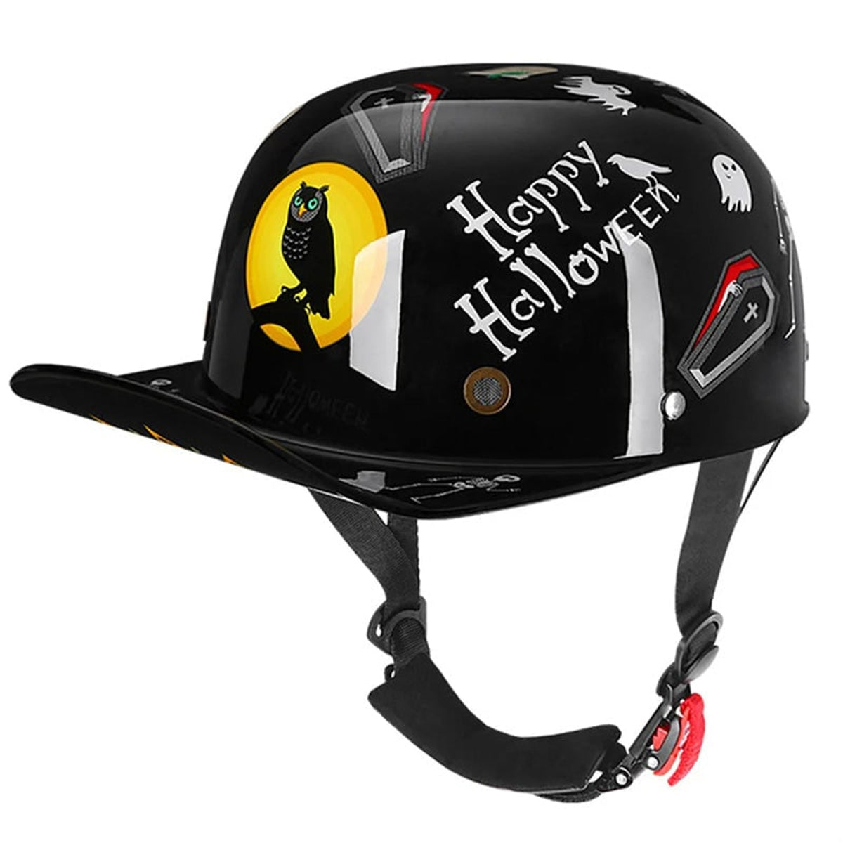 Motorcycle Helmet With Classic Cap Style Dot Approved For Men - Image 16