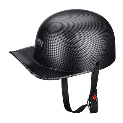 Motorcycle Helmet With Classic Cap Style Dot Approved For Men - Image 12