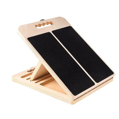 Multi-Angle Wooden Slant Board With Locking Tab For Calf Stretching And Rehabilitation - Image 1