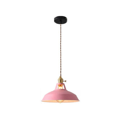 Multi-Color Metal Pendant Light With LED Bulb - Image 12