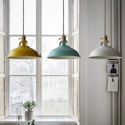 Multi-Color Metal Pendant Light With LED Bulb - Image 15