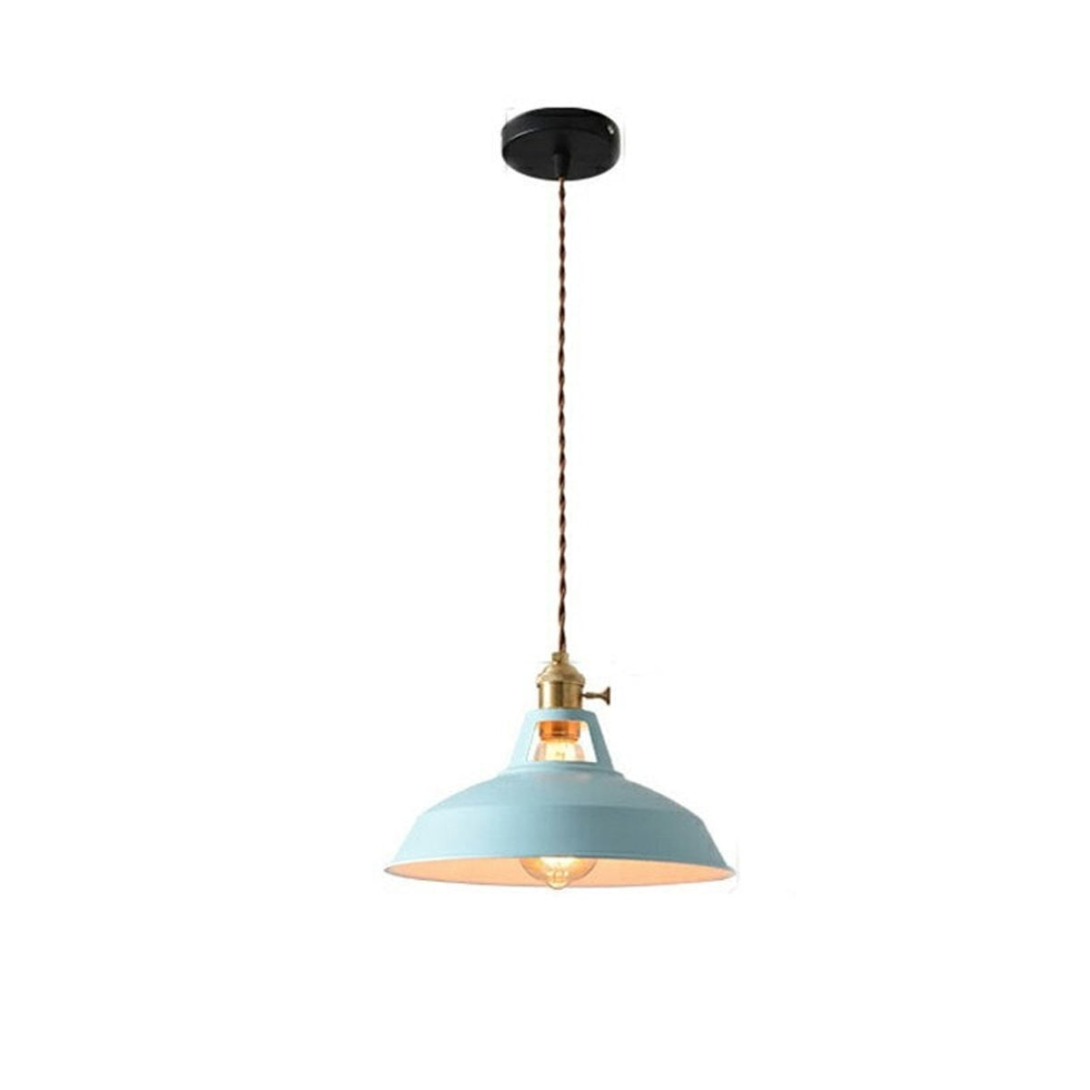 Multi-Color Metal Pendant Light With LED Bulb - Image 7
