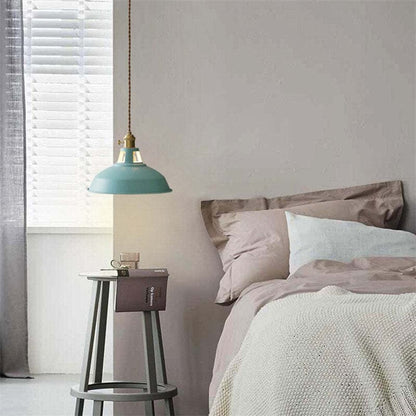 Multi-Color Metal Pendant Light With LED Bulb - Image 9