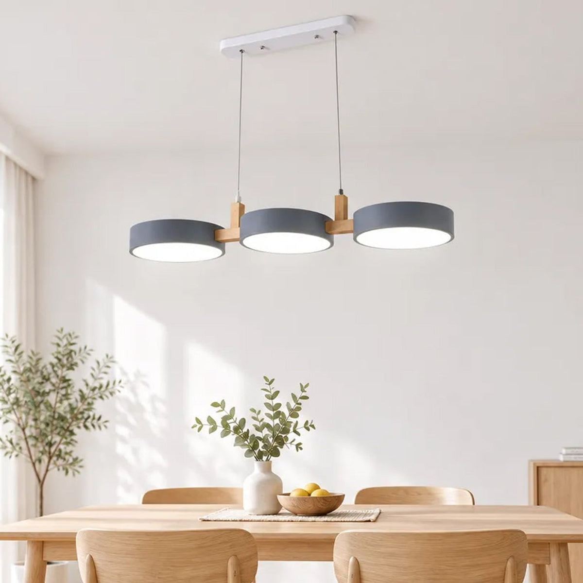 Multi- Wooden Pendant Chandelier With Adjustable Cords - Image 10