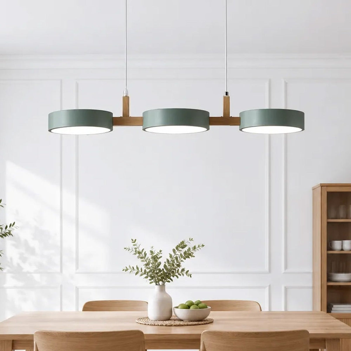 Multi- Wooden Pendant Chandelier With Adjustable Cords - Image 11