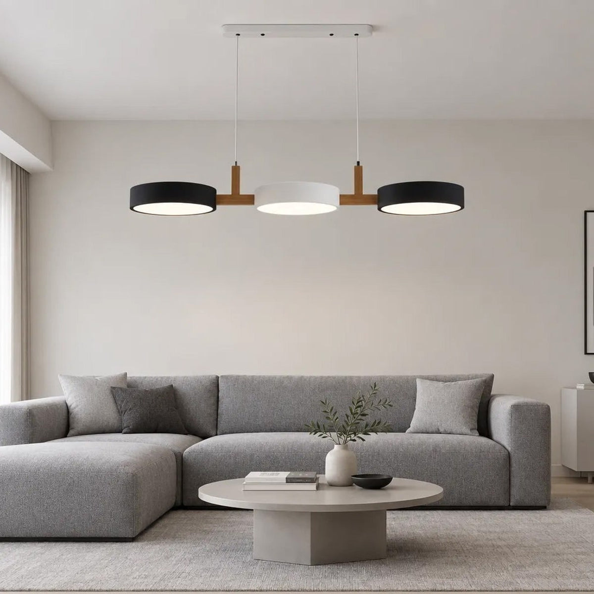 Multi- Wooden Pendant Chandelier With Adjustable Cords - Image 22