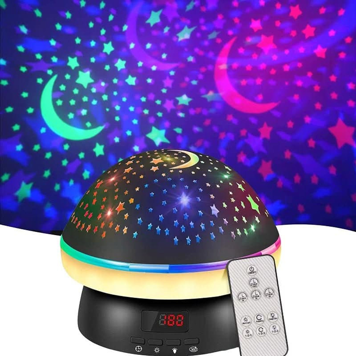 Mushroom-Shaped Star Projector Night Light With 360-Degree Rotation - Image 3