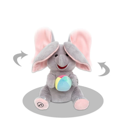 Musical Elephant Plush Toy With Peek-A-Boo Ears And Soothing Melodies For Toddlers - Image 3
