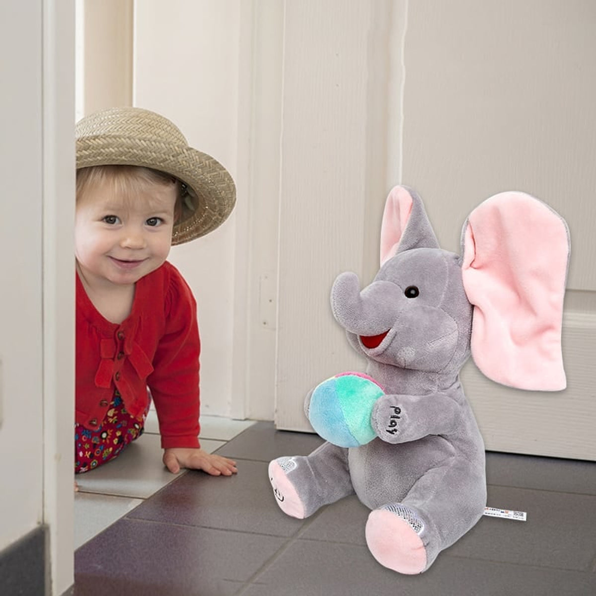 Musical Elephant Plush Toy With Peek-A-Boo Ears And Soothing Melodies For Toddlers - Image 2
