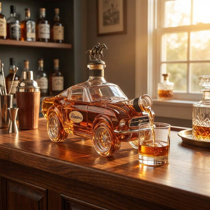Mustang Car-Shaped Whisky Decanter for Home Bar - Image 1