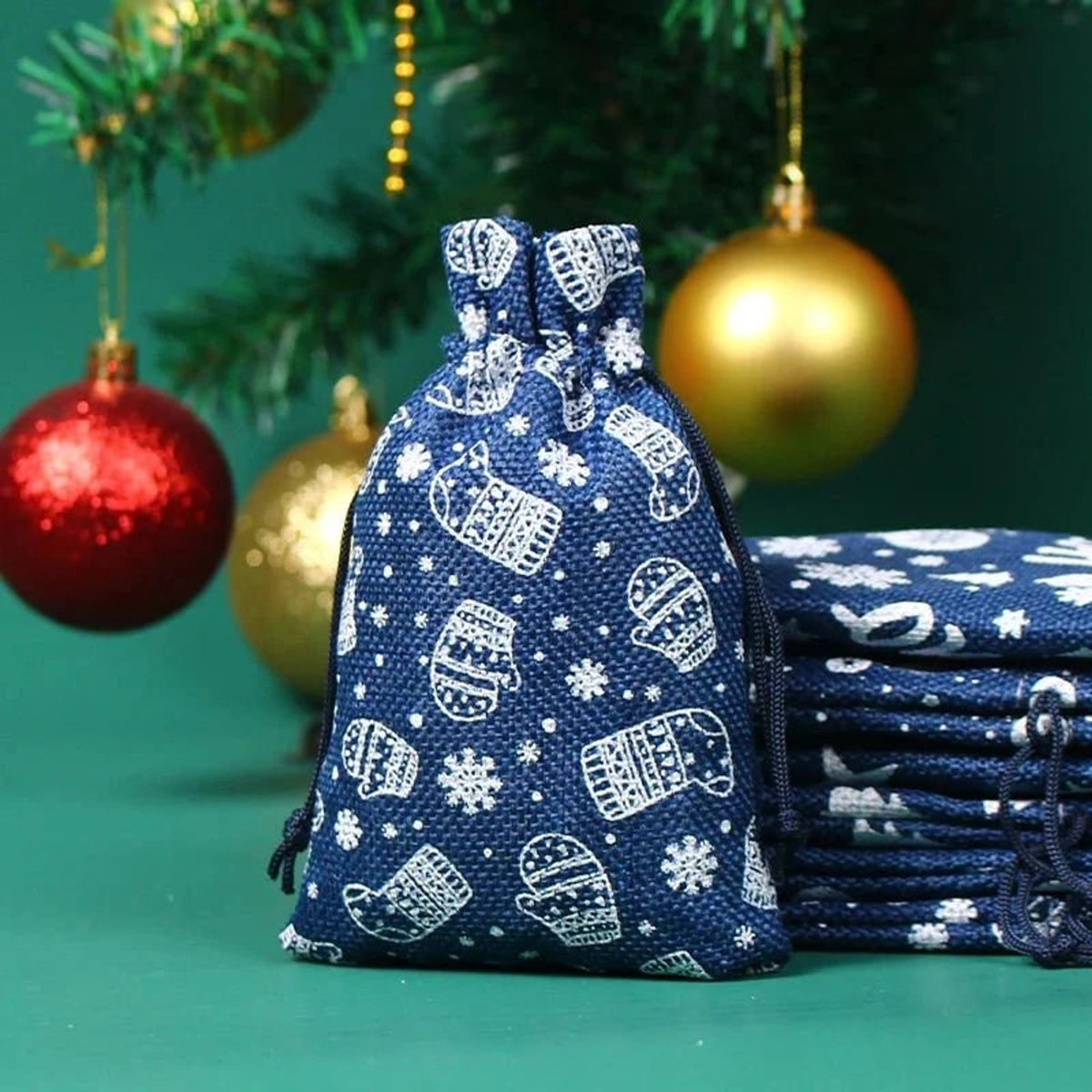 Natural Jute Gift Bags Reusable Set Of 10 With Cotton Cord Closure - Image 14
