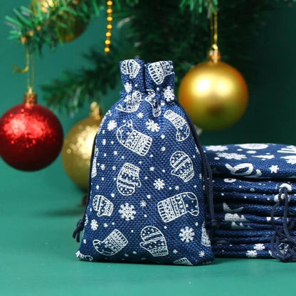 Natural Jute Gift Bags Reusable Set Of 10 With Cotton Cord Closure - Image 14