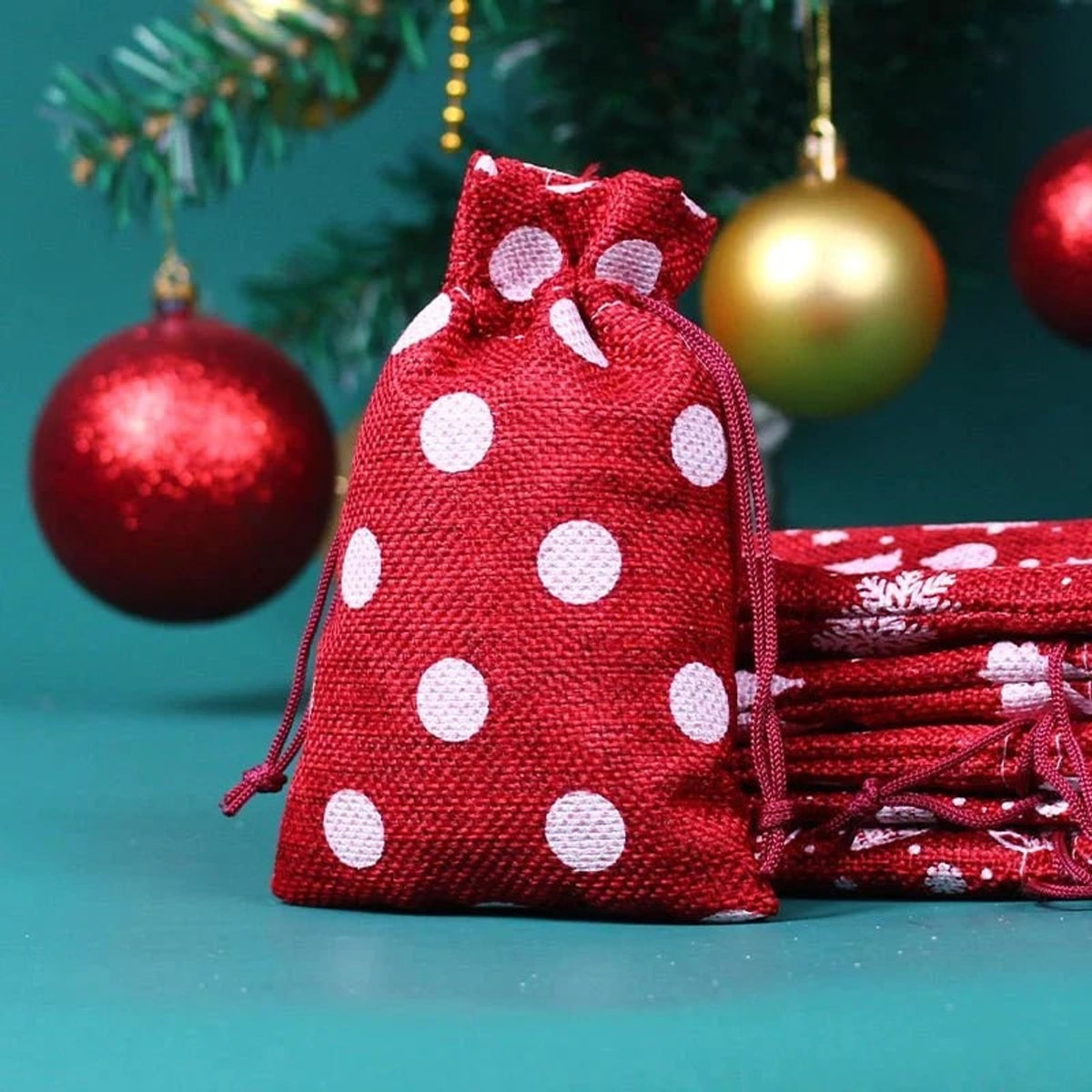 Natural Jute Gift Bags Reusable Set Of 10 With Cotton Cord Closure - Image 11