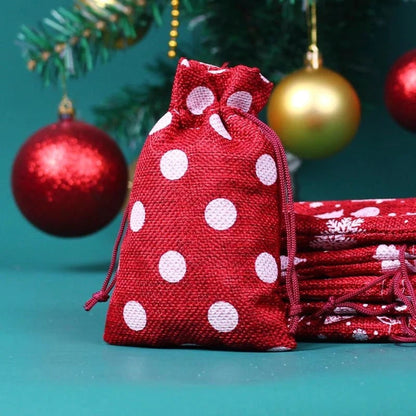 Natural Jute Gift Bags Reusable Set Of 10 With Cotton Cord Closure - Image 11