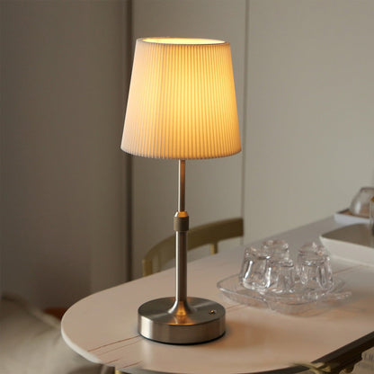 Nordic Telescopic Table Lamp With Rechargeable LED And Fabric Shade - Image 6