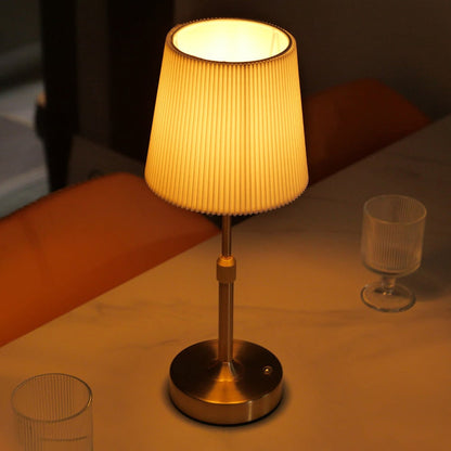 Nordic Telescopic Table Lamp With Rechargeable LED And Fabric Shade - Image 5