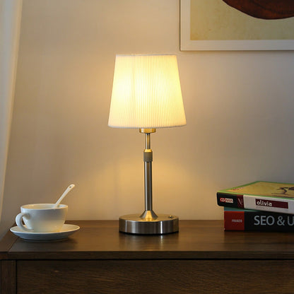 Nordic Telescopic Table Lamp With Rechargeable LED And Fabric Shade - Image 9